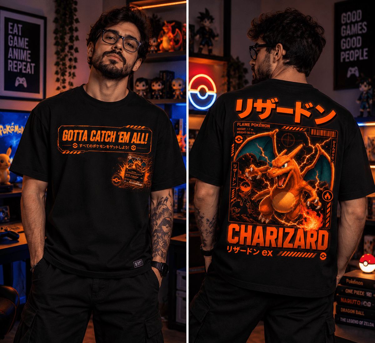 Camiseta Pokemon Charizard (Anime Pokemon) - Geek, Please! by Ânnima